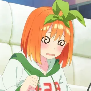 🍑 Yotsuba Nakano The Quintessential Quintuplets Anime, Manga, Fille, Dessin animé, The Quintessential Quintuplets, Yotsuba Nakano telegram sticker