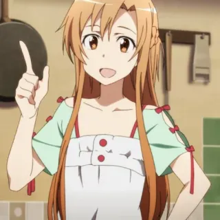🥀 Asuna Yuuki Sword Art Online 애니메이션, 캐릭터, 여자, 만화 telegram sticker