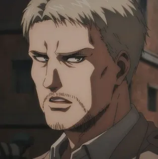 ♥️ Reiner Braun Attack on Titan anime, character, serious, reiner braun, attack on titan telegram sticker