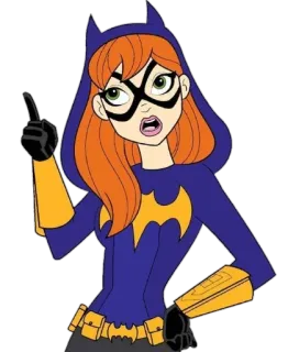 ☝️ Batgirl Batgirl, DC Comics, superhero, cartoon telegram sticker
