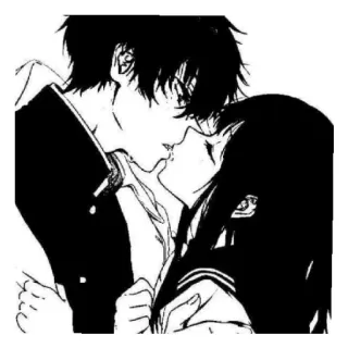 🖤 Anime, Manga, Besos, Pareja, Romance telegram sticker