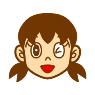🐶 การ์ตูน, อนิเมะ, ผู้หญิง, ขยิบตา, ตัวละคร, ภาพประกอบ telegram sticker