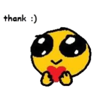 ❤️ thank :) Emoji, Süß, Danke, Herz, Kawaii telegram sticker
