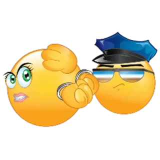 😏 Verhaftung, Emoji, Polizei, Handschellen telegram sticker