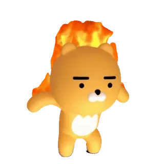 💬 ตัวละคร, หมี, ไฟ, การ์ตูน, แอนิเมชั่น, น่ารัก telegram sticker