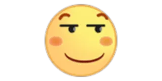 😑 emoji, smirking, yellow, face, cute, happy telegram sticker