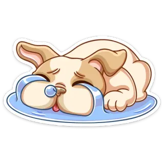 😰 собака, животное, грустный, плачет, стикер, мультфильм telegram sticker