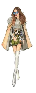 ☺️ Mode, Stil, Frau, Illustration, Model, Kleidung telegram sticker