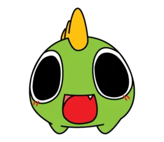 😃 Мультфильм, Милый, Монстр, Зеленый, Анимированный telegram sticker