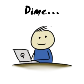 😊 boneco palito, computador, desenho animado, escritório, sentado, laptop telegram sticker