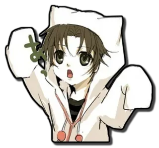 👻 はっ？ 动漫, 漫画, 连帽衫, 可爱, 惊讶 telegram sticker