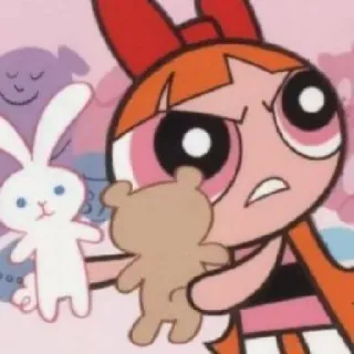 🐻 Blossom The Powerpuff Girls Мультфильм, Милый, Девочка, Персонаж, Powerpuff telegram sticker
