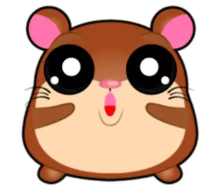 😲 hamster, cute, cartoon, animal, kawaii telegram sticker