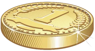 💰 emas, koin, hadiah, medali, penghargaan, juara pertama telegram sticker