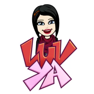 💚 LUV YA amor, saludo, dibujos animados, Bitmoji whatsapp sticker