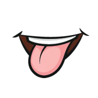 😜 boca, língua, desenho animado, expressão, sorriso whatsapp sticker