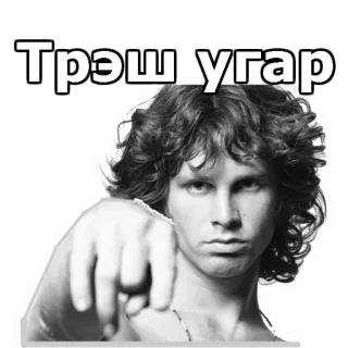 🍄 Jim Morrison Трэш_угар Джим Моррисон, The Doors, певец, рок-музыкант, русский текст telegram sticker