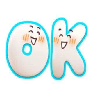 🆗 OK ok, acordo, afirmativo, fofo, desenho animado, positivo telegram sticker