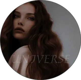☁️ UNIVERSE woman, brunette, portrait, universe telegram sticker
