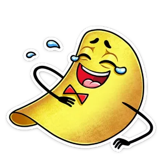 😂 keripik kentang, emoji, tertawa, kartun, lucu, makanan whatsapp sticker