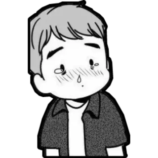 😥 crying, sad, emotional, cartoon, manga telegram sticker