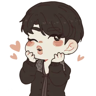 😘 만화, 귀여운, K팝, 아이돌, 팬아트, 스티커 telegram sticker