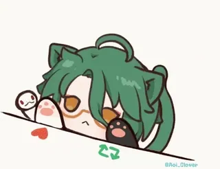 ❤️ Aoi_Clover 猫, かわいい, アニメ, ちび, カワイイ, 漫画, 愛らしい telegram sticker