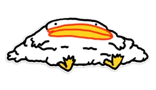 🥵 bird, cute, sticker, animal, illustration telegram sticker