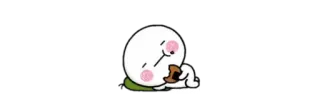 😋 Cartone animato, Dormire, Chibi, Biscotto, Carino telegram sticker