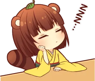 😪 ZZZ dormir, chibi, cansado, anime, fofo telegram sticker