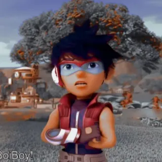 Fang (BoBoiBoy) by @gracyzx whatsapp stickers
