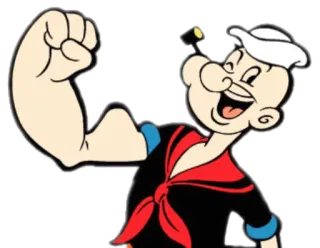 😀 Popeye การ์ตูน, กะลาสี, แอนิเมชัน, ป๊อปอาย, ตัวละคร telegram sticker