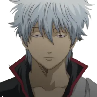 😐 Gintoki Sakata Gintama Anime, Gintama, Gintoki, Sakata, Srebrne włosy, Postać whatsapp sticker