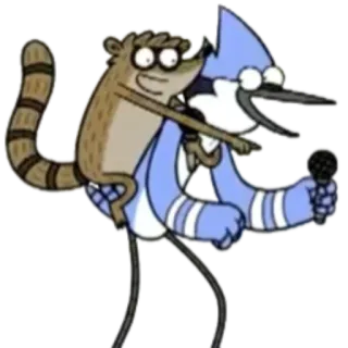 😄 Mordecai Regular Show Kreskówka, Regular Show, Mordecai, Rigby, Animacja telegram sticker