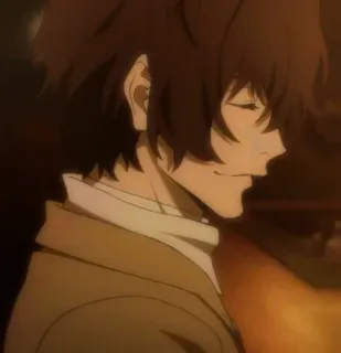 😊 Osamu Dazai Bungo Stray Dogs Anime, Dazai, Bungo Stray Dogs, Personagem, Retrato telegram sticker