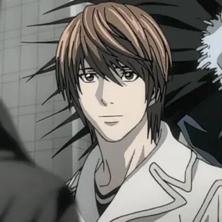🍎 Light Yagami Death Note Anime, Personagem, Mangá, Death Note, Light Yagami, Série animada telegram sticker