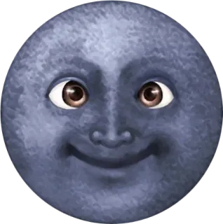 🌚 луна, лицо, эмодзи, улыбка, жуткий, веселье telegram sticker
