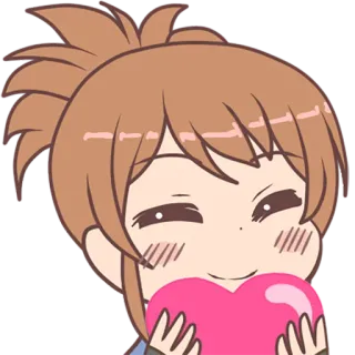 🥰 动漫, 角色, 爱心, 爱, 可爱, 卡通 whatsapp sticker