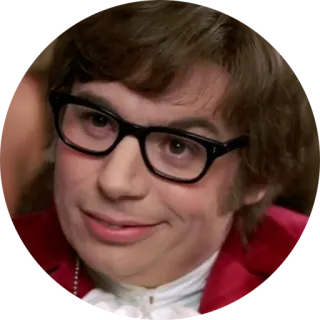 😛 Austin Powers ออสติน พาวเวอร์ส, ภาพยนตร์, ตลก, เรโทร, ไมค์ ไมเยอร์ส, ตลก telegram sticker