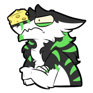 🧀 furry, anthropomorphic, cartoon, animal, cute, sticker, cheese whatsapp sticker