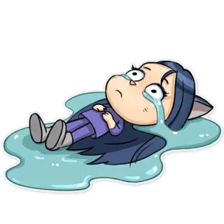 😭 crying, sad, tears, cartoon, emotion, character whatsapp sticker