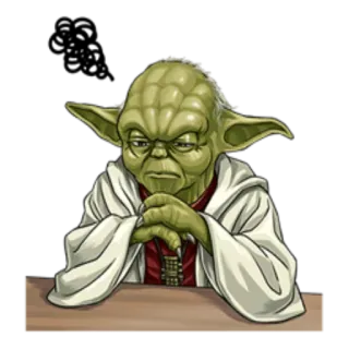 🙄 Yoda Star Wars 尤达, 星球大战, 绝地武士, 幻想, 角色, 电影 telegram sticker