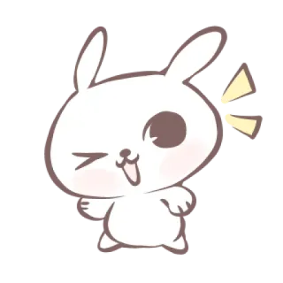 🎀 thỏ, dễ thương, nhãn dán, động vật, kawaii, thỏ telegram sticker