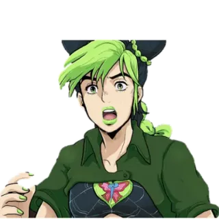 😧 Jolyne Cujoh JoJo's Bizarre Adventure anime, jojo, jolyne, stone ocean, personaggio, fanart telegram sticker