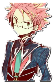 😒 anime, character, glasses, illustration, art telegram sticker