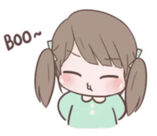 😚 BOO~ fofo, menina, fantasma, bu whatsapp sticker