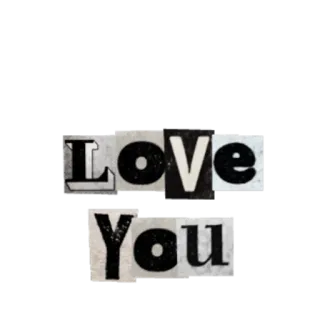 🖤 Love you Liebe, Du, Collage, Wörter, Ausschnitt whatsapp sticker