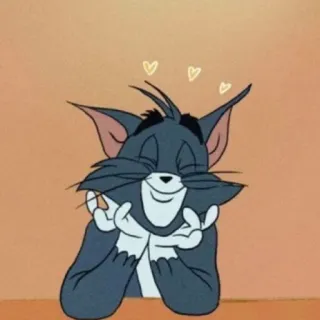 🥰 Tom Cat Tom and Jerry desenho animado, gato, Tom, Tom e Jerry, fofo, corações telegram sticker