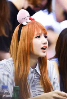 🥕 donna, ritratto, kpop, ragazza, capelli arancioni telegram sticker