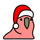🤶 parrot, bird, animal, Christmas, santa hat, cute telegram sticker